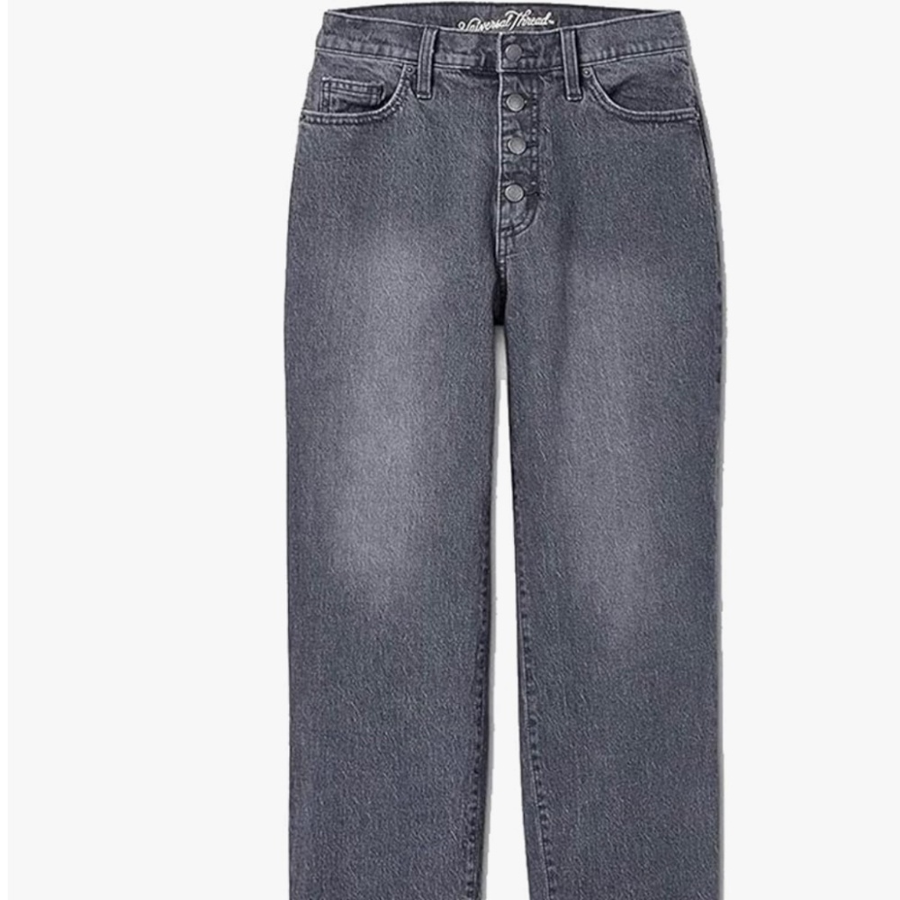 High-Rise Vintage Straight Cropped Jeans